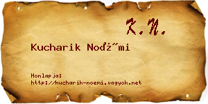 Kucharik Noémi névjegykártya